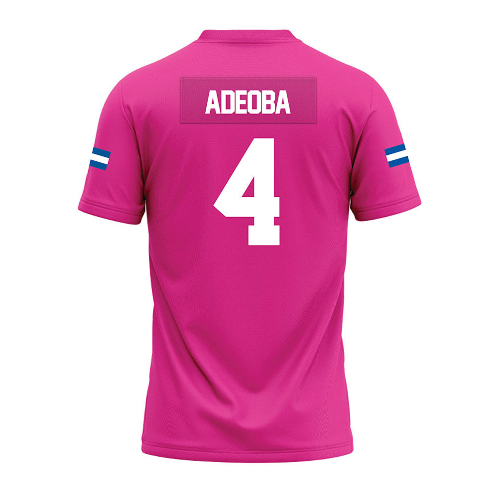 Grand Valley - NCAA Football : Dammy Adeoba - Pink Premium Football Jersey-1