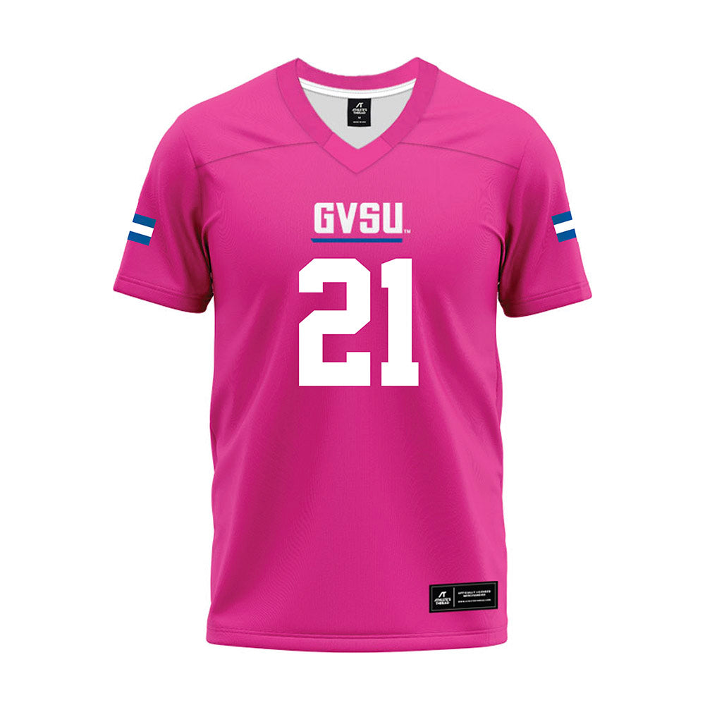 Grand Valley - NCAA Football : Bryce Hurley - Pink Premium Football Jersey-0
