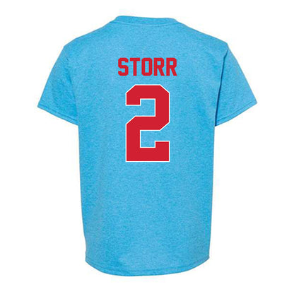 Ole Miss - NCAA Men's Basketball : AJ Storr - Youth T-Shirt-1