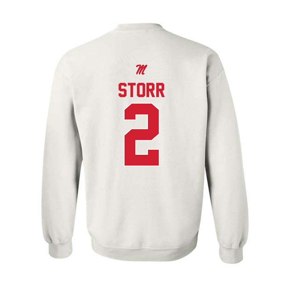 Ole Miss - NCAA Men's Basketball : AJ Storr - Crewneck Sweatshirt-1