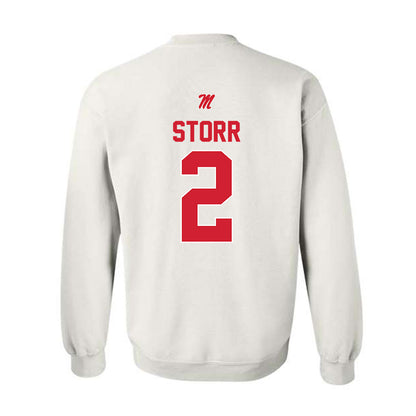 Ole Miss - NCAA Men's Basketball : AJ Storr - Crewneck Sweatshirt-1