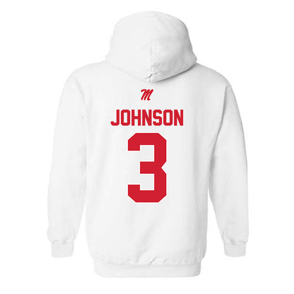 Ole Miss - NCAA Men's Basketball : Koren Johnson - Classic Shersey Hooded Sweatshirt-1