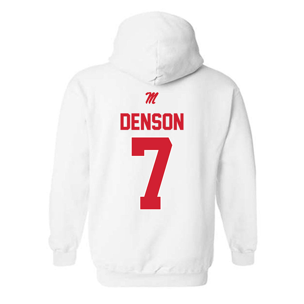 Ole Miss - NCAA Football : Sharif Denson - Classic Shersey Hooded Sweatshirt-1