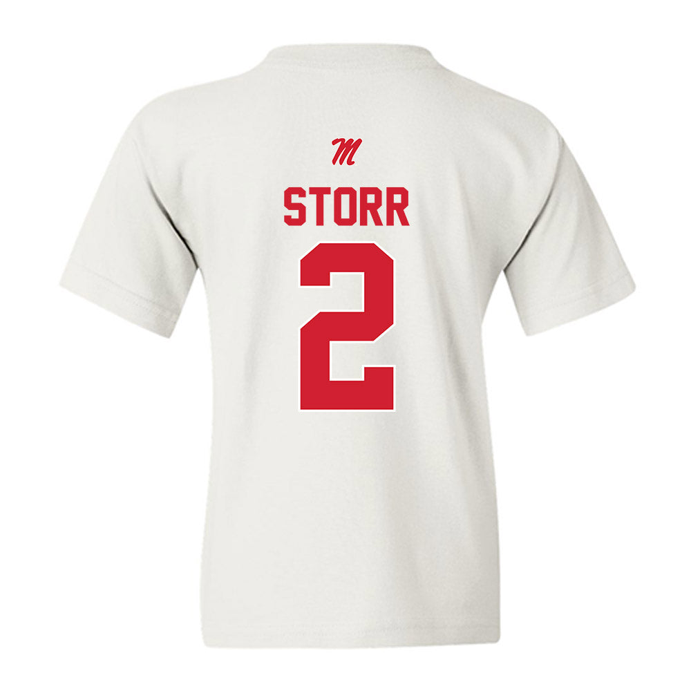 Ole Miss - NCAA Men's Basketball : AJ Storr - Youth T-Shirt-1