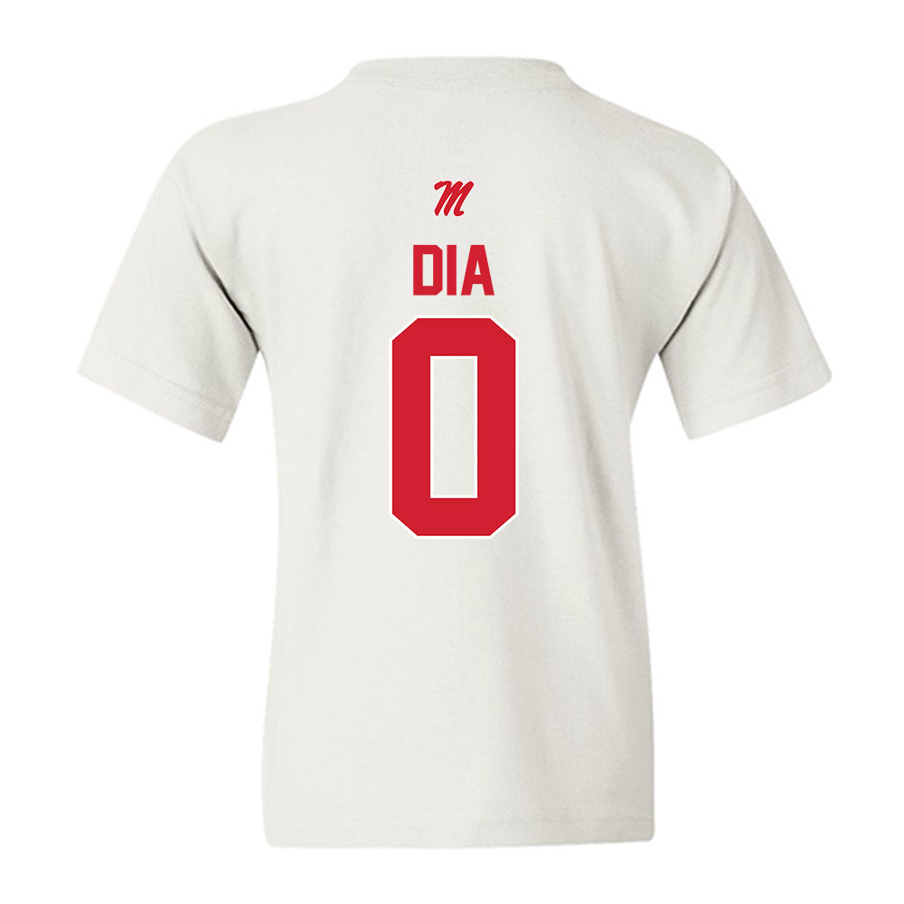 Ole Miss - NCAA Men's Basketball : Malik Dia - Youth T-Shirt-1