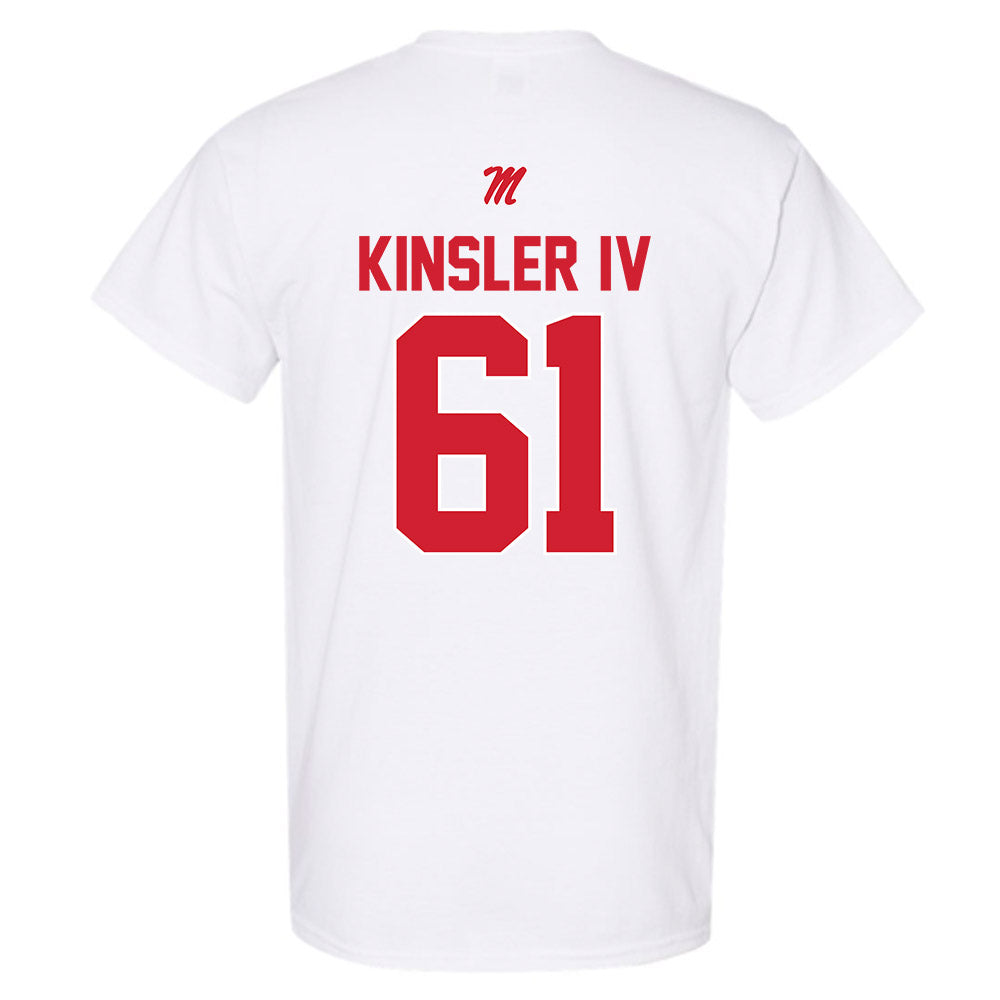 Ole Miss - NCAA Football : Tommy Kinsler IV - Classic Shersey T-Shirt-1