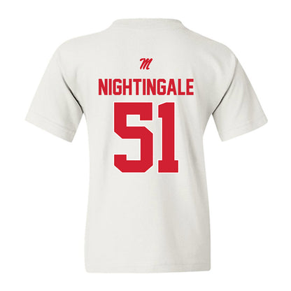 Ole Miss - NCAA Football : Trey Nightingale - Youth T-Shirt-1