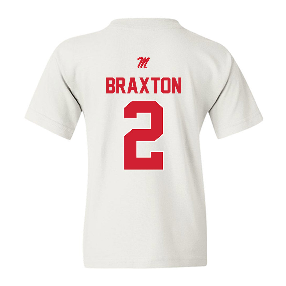 Ole Miss - NCAA Football : Jaylon Braxton - Youth T-Shirt-1