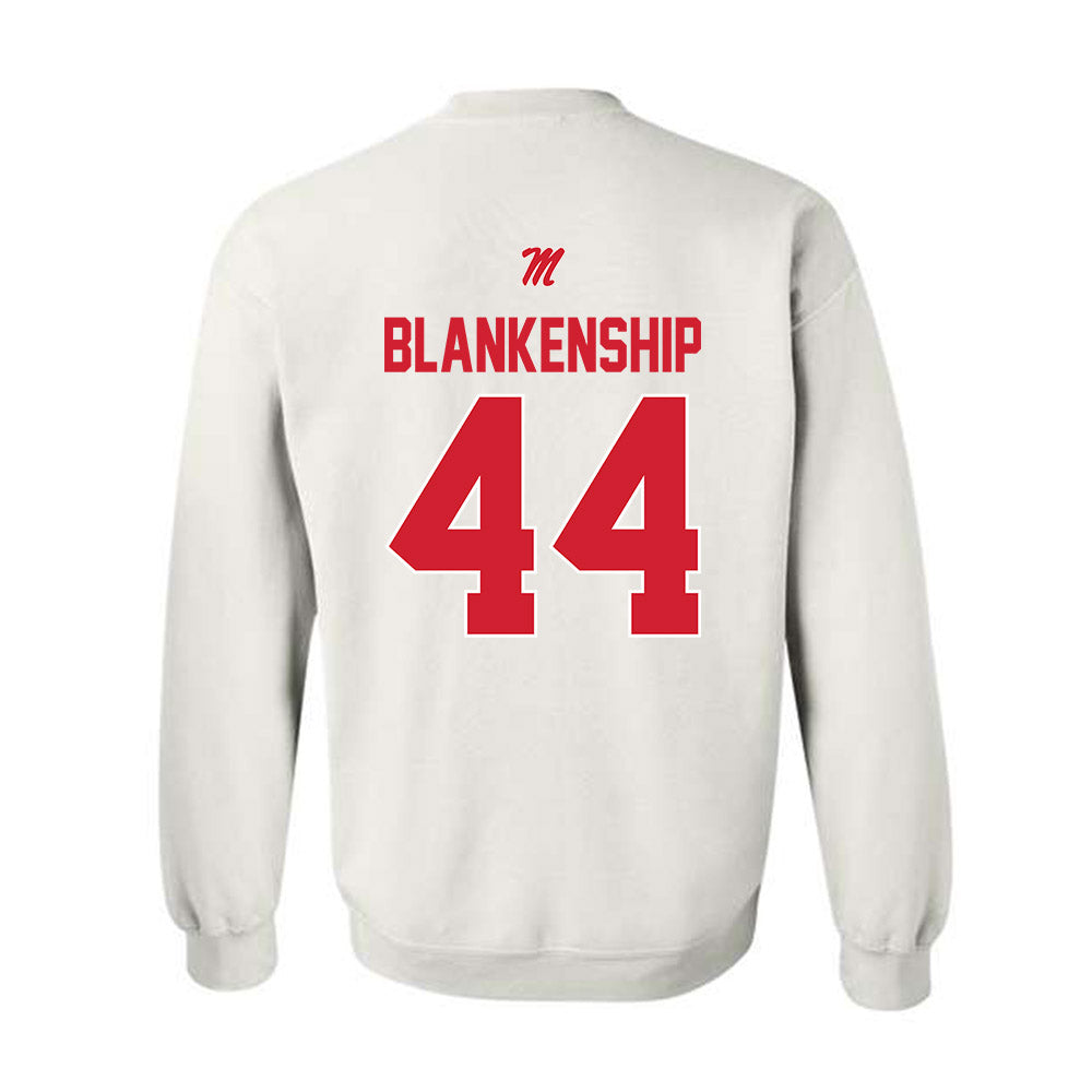Ole Miss - NCAA Football : Caleb Blankenship - Classic Shersey Crewneck Sweatshirt-1