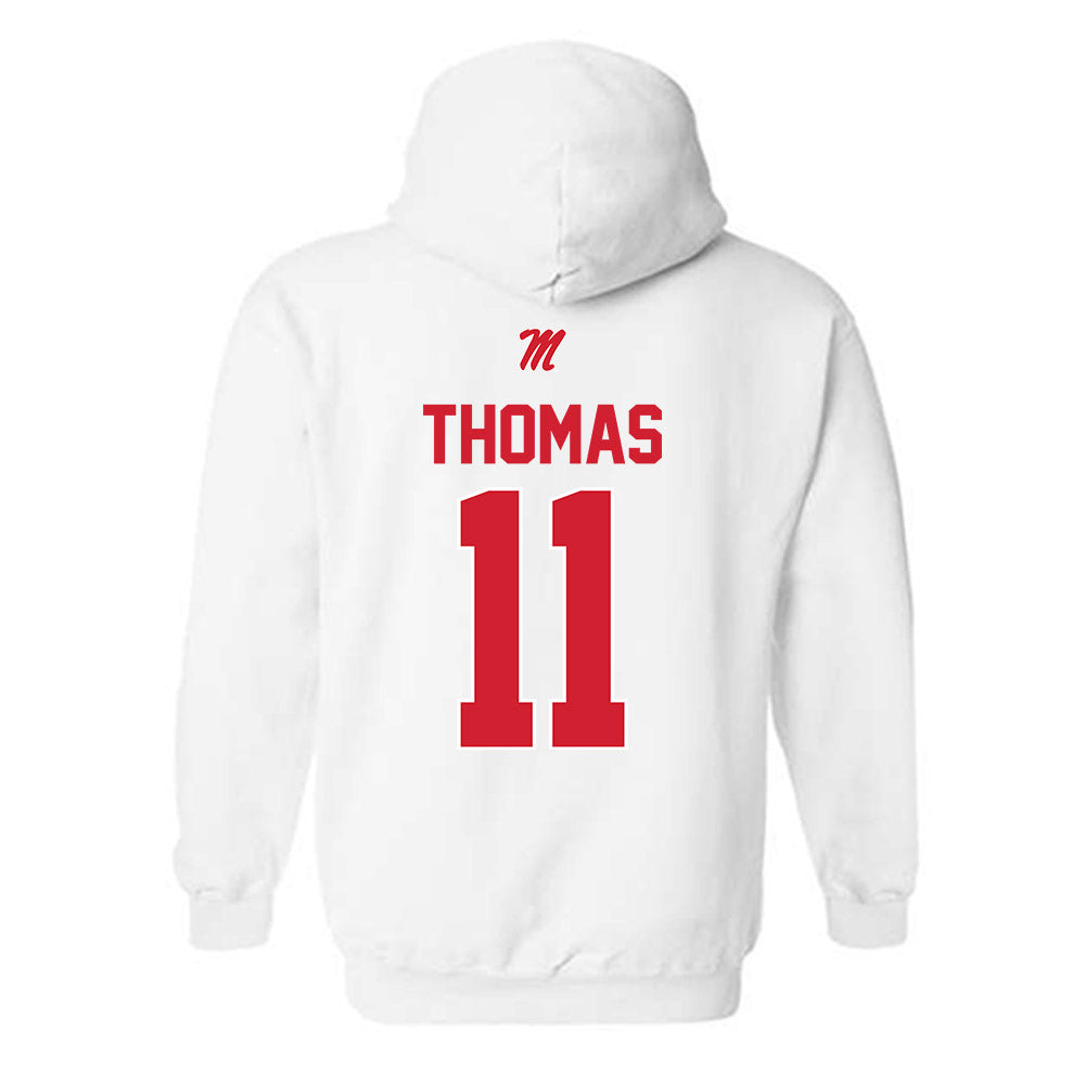 Ole Miss - NCAA Football : Keaton Thomas - Classic Shersey Hooded Sweatshirt-1