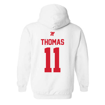 Ole Miss - NCAA Football : Keaton Thomas - Classic Shersey Hooded Sweatshirt-1