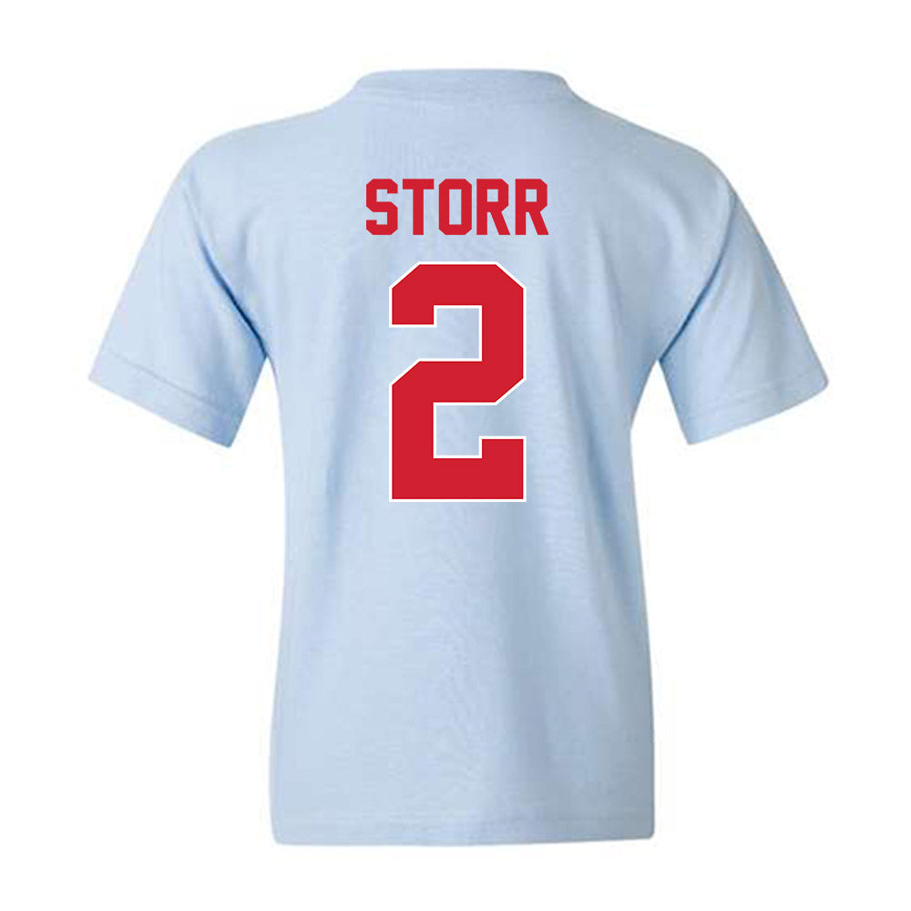 Ole Miss - NCAA Men's Basketball : AJ Storr - Youth T-Shirt-1