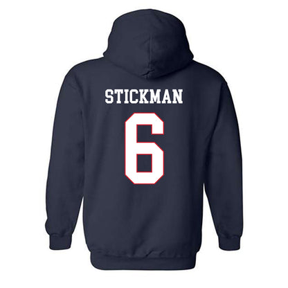 Fresno State - NCAA Men's Basketball : Dj Stickman - Generic Shersey Hooded Sweatshirt-1