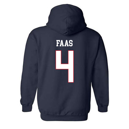 Fresno State - NCAA Men's Basketball : Cameron Faas - Generic Shersey Hooded Sweatshirt-1