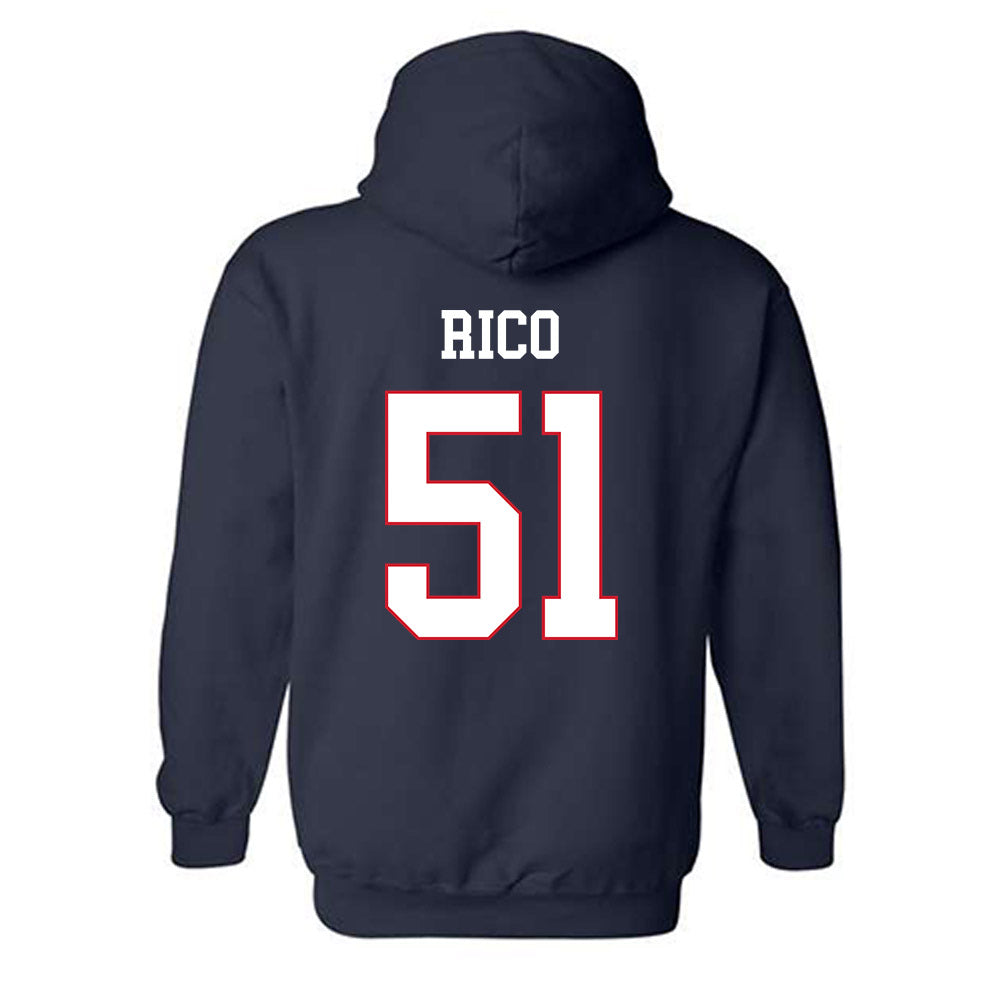 Fresno State - NCAA Baseball : Erik Rico - Generic Shersey Hooded Sweatshirt-1