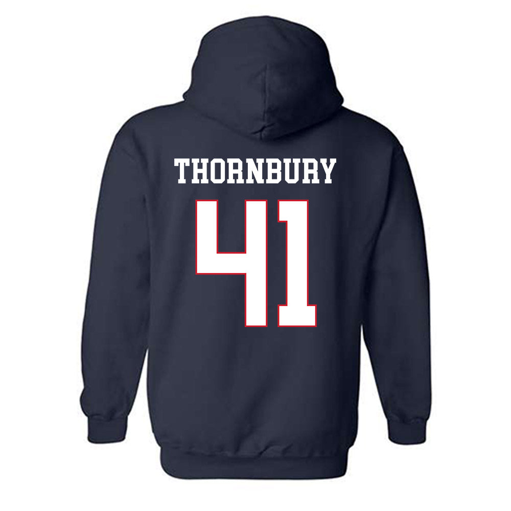 Fresno State - NCAA Baseball : Weston Thornbury - Generic Shersey Hooded Sweatshirt-1