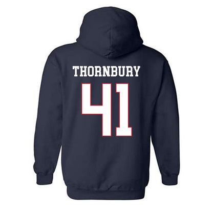 Fresno State - NCAA Baseball : Weston Thornbury - Generic Shersey Hooded Sweatshirt-1