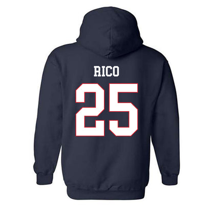 Fresno State - NCAA Baseball : Bo Rico - Generic Shersey Hooded Sweatshirt-1