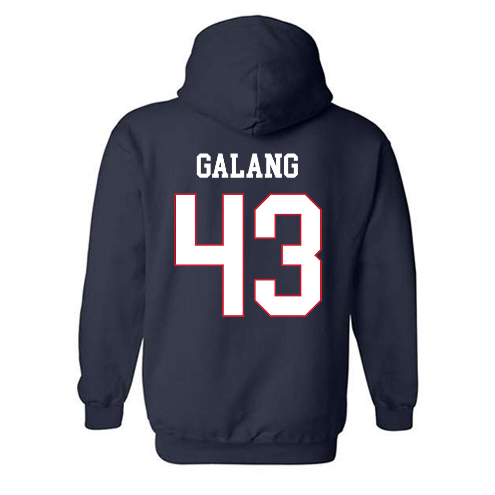 Fresno State - NCAA Baseball : Jared Galang - Generic Shersey Hooded Sweatshirt-1