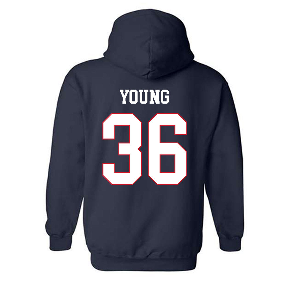 Fresno State - NCAA Baseball : Austin Young - Generic Shersey Hooded Sweatshirt-1