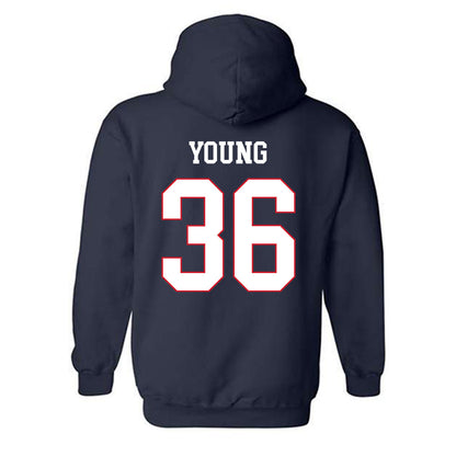 Fresno State - NCAA Baseball : Austin Young - Generic Shersey Hooded Sweatshirt-1