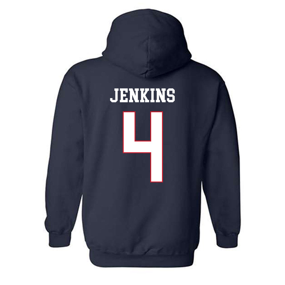 Fresno State - NCAA Men's Basketball : Troy Jenkins - Generic Shersey Hooded Sweatshirt