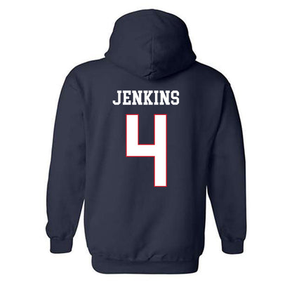 Fresno State - NCAA Men's Basketball : Troy Jenkins - Generic Shersey Hooded Sweatshirt