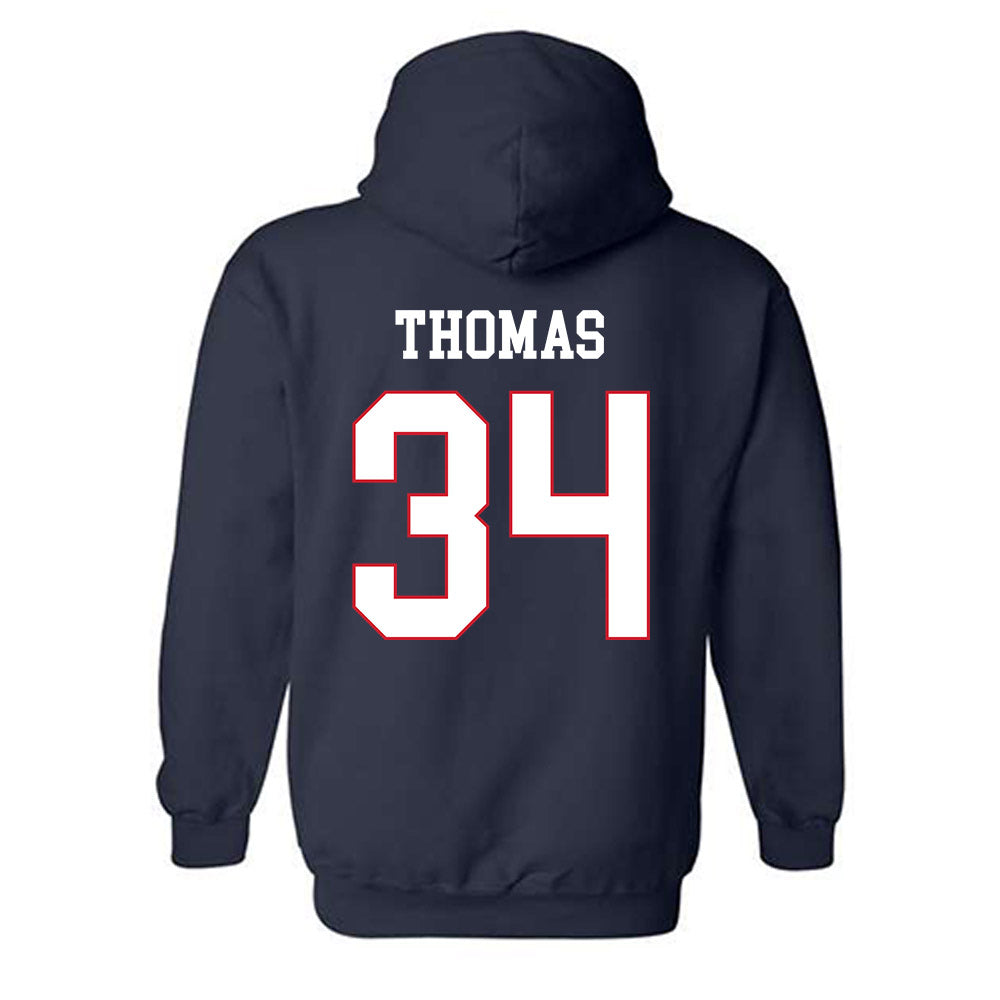 Fresno State - NCAA Baseball : Brandon Thomas - Generic Shersey Hooded Sweatshirt-1