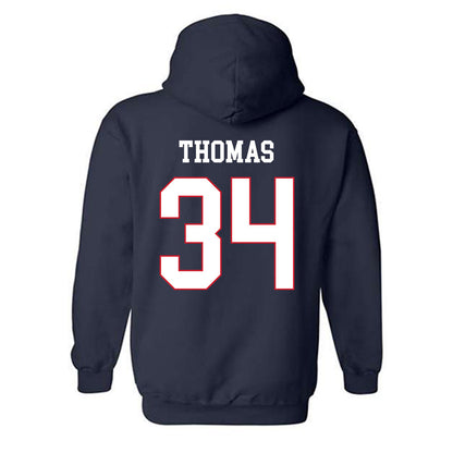 Fresno State - NCAA Baseball : Brandon Thomas - Generic Shersey Hooded Sweatshirt-1