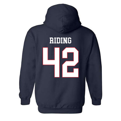 Fresno State - NCAA Baseball : Jake Riding - Generic Shersey Hooded Sweatshirt-1