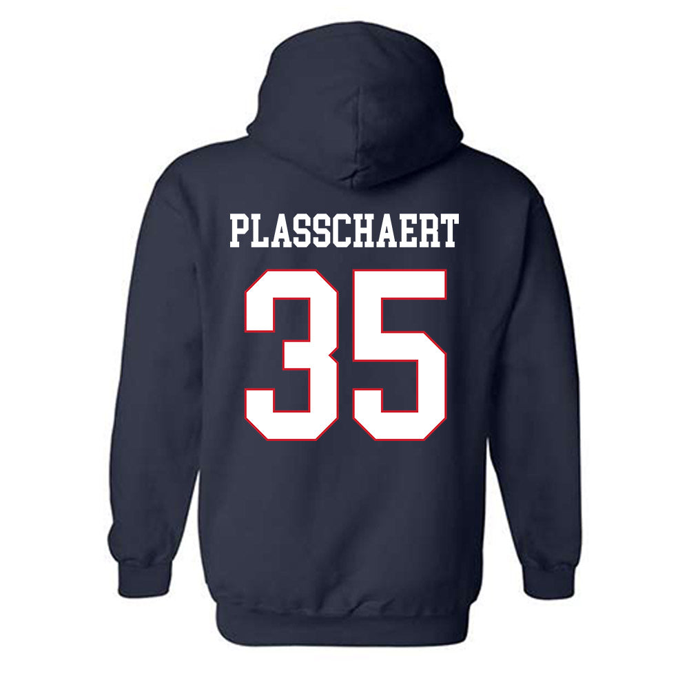 Fresno State - NCAA Baseball : Zach Plasschaert - Generic Shersey Hooded Sweatshirt-1