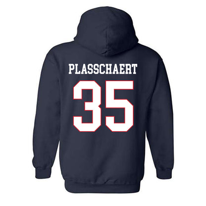 Fresno State - NCAA Baseball : Zach Plasschaert - Generic Shersey Hooded Sweatshirt-1