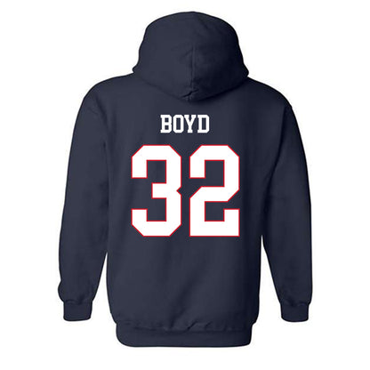 Fresno State - NCAA Baseball : Mikey Boyd - Generic Shersey Hooded Sweatshirt-1