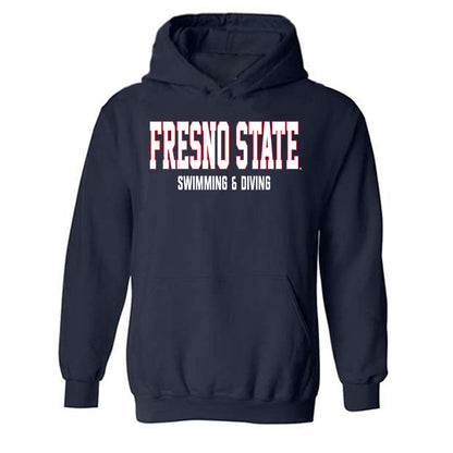 Fresno State - NCAA Women's Swimming & Diving : Clare Luken - Generic Shersey Hooded Sweatshirt-0