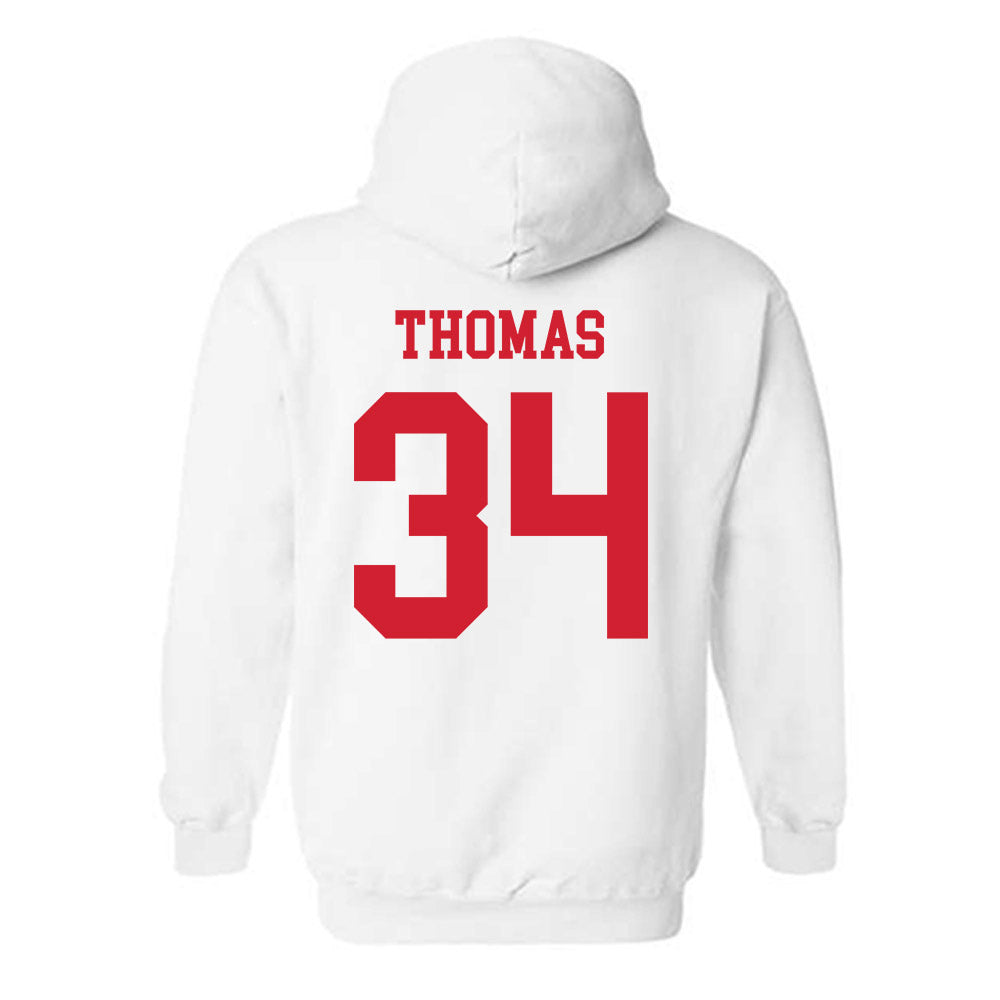 Fresno State - NCAA Baseball : Brandon Thomas - Generic Shersey Hooded Sweatshirt-1