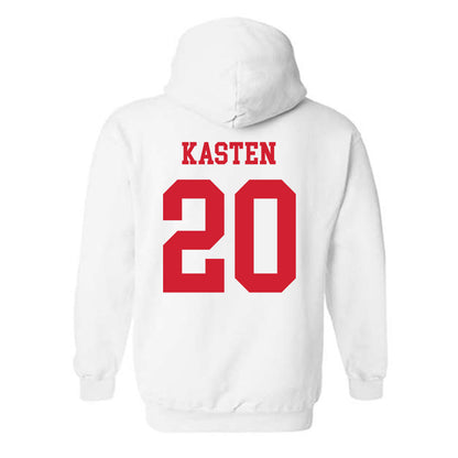 Fresno State - NCAA Baseball : John Kasten - Generic Shersey Hooded Sweatshirt-1