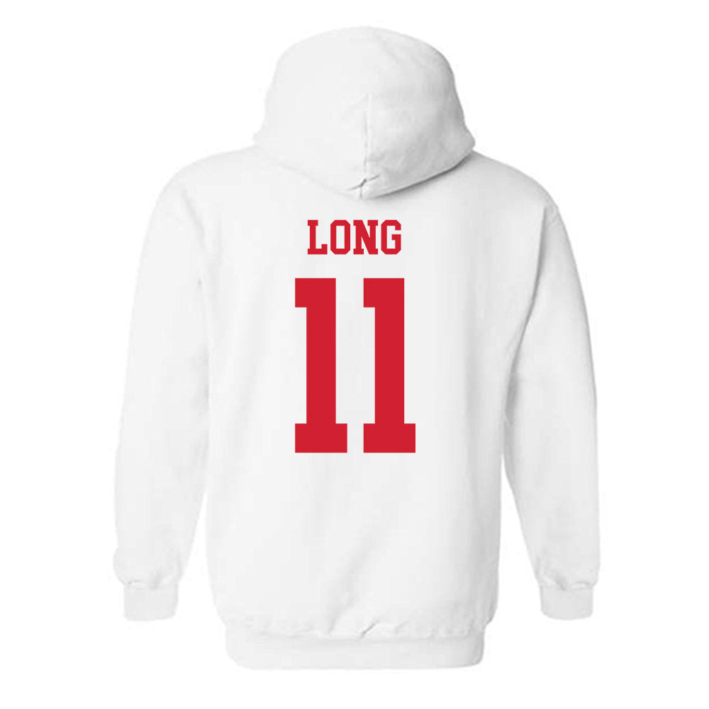 Fresno State - NCAA Women's Basketball : Emilia Long - Generic Shersey Hooded Sweatshirt-1