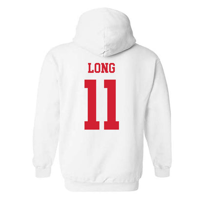 Fresno State - NCAA Women's Basketball : Emilia Long - Generic Shersey Hooded Sweatshirt-1