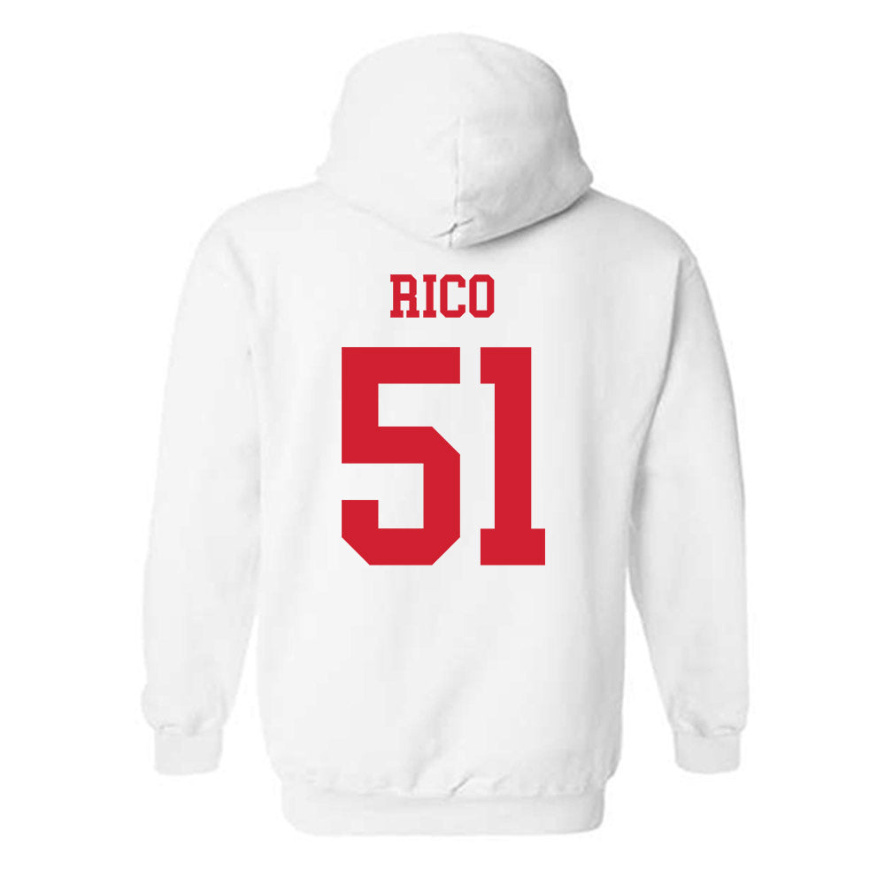 Fresno State - NCAA Baseball : Erik Rico - Generic Shersey Hooded Sweatshirt-1