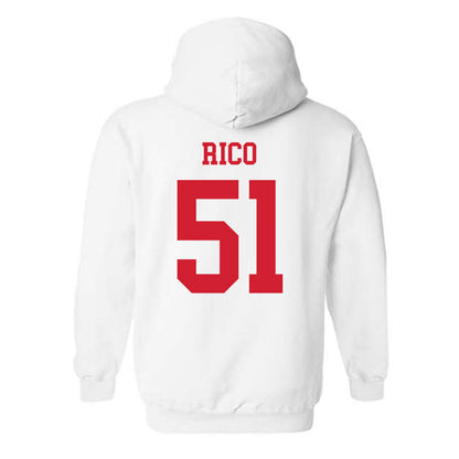 Fresno State - NCAA Baseball : Erik Rico - Generic Shersey Hooded Sweatshirt-1