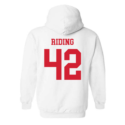 Fresno State - NCAA Baseball : Jake Riding - Generic Shersey Hooded Sweatshirt-1