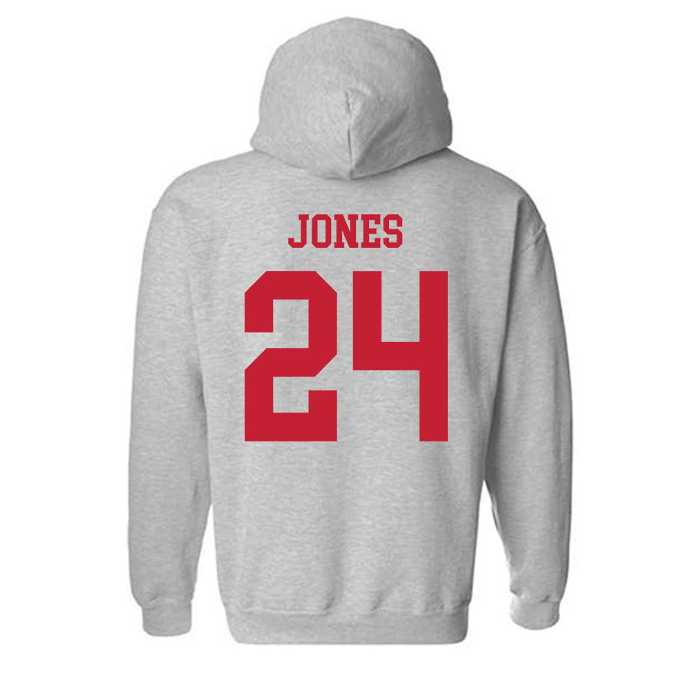 Ball State - NCAA Men's Basketball : Mason Jones - Classic Shersey Hooded Sweatshirt-1