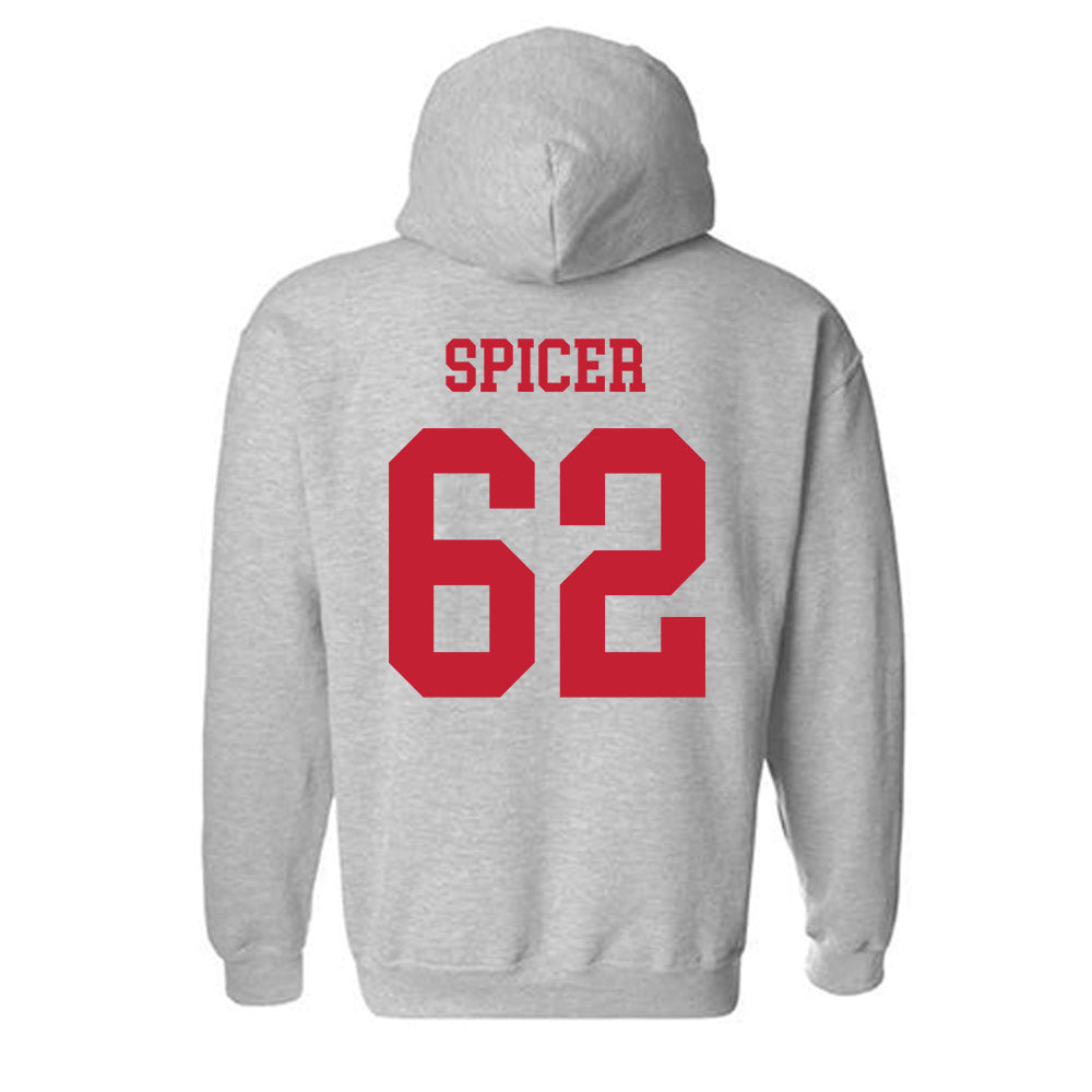 Ball State - NCAA Football : Sam Spicer - Classic Shersey Hooded Sweatshirt-1