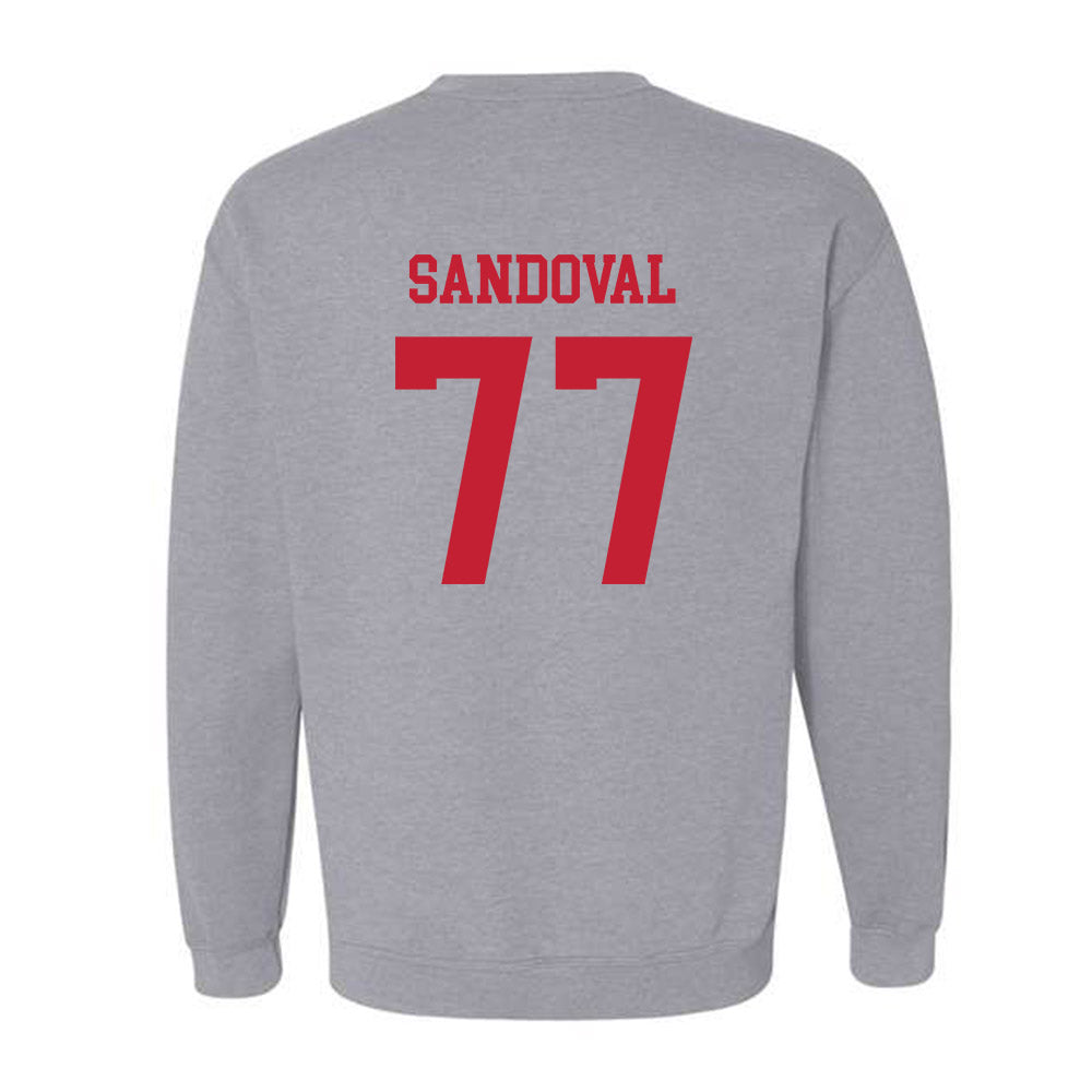 Ball State - NCAA Football : Misael Sandoval - Classic Shersey Crewneck Sweatshirt-1
