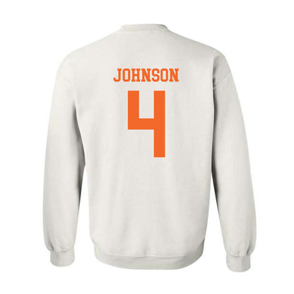 Clemson - NCAA Men's Basketball : Efrem Johnson - Classic Shersey Crewneck Sweatshirt-1