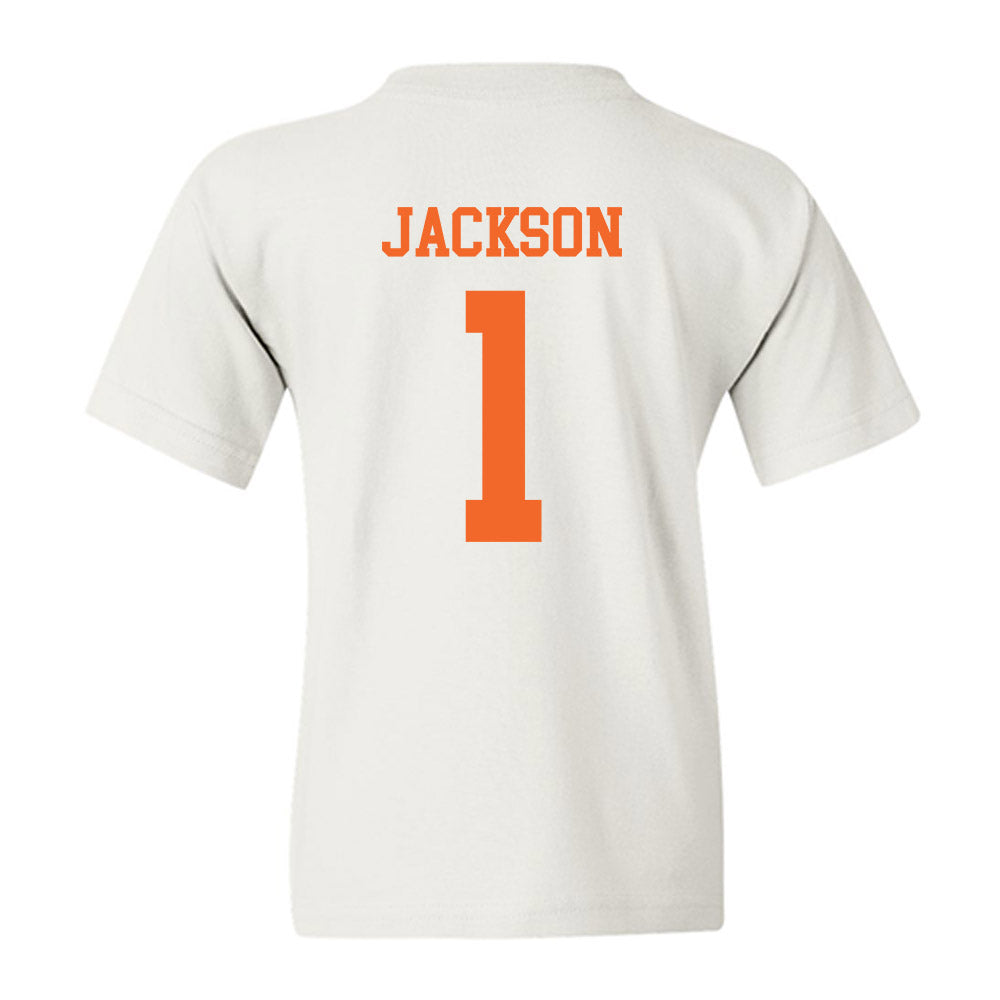 Clemson - NCAA Women's Basketball : Amaia Jackson - Classic Shersey Youth T-Shirt-1