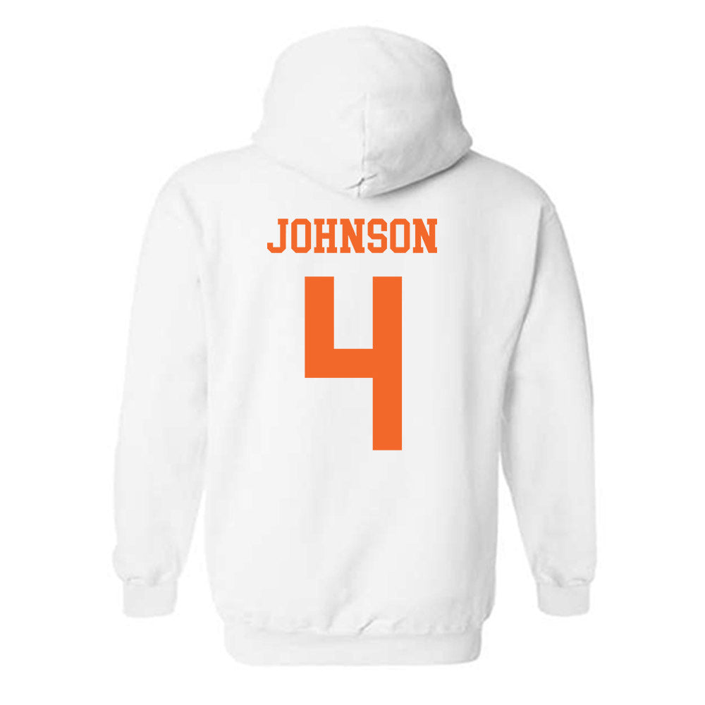 Clemson - NCAA Men's Basketball : Efrem Johnson - Classic Shersey Hooded Sweatshirt-1