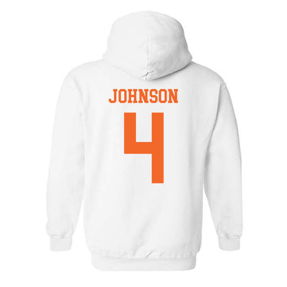 Clemson - NCAA Men's Basketball : Efrem Johnson - Classic Shersey Hooded Sweatshirt-1