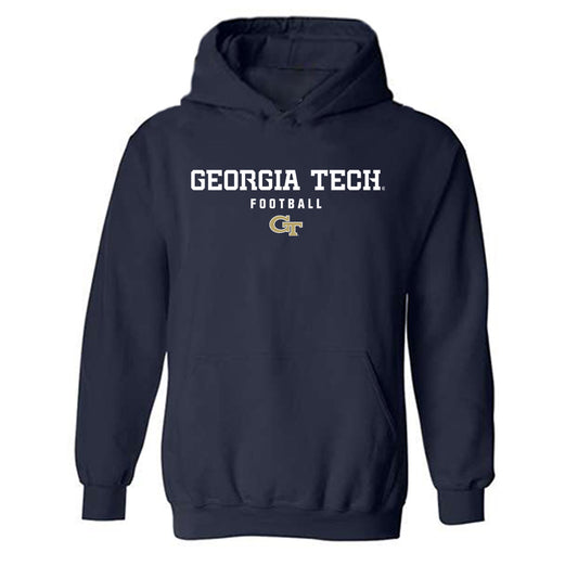 Georgia Tech - NCAA Football : Eli Rickell - Classic Shersey Hooded Sweatshirt-0