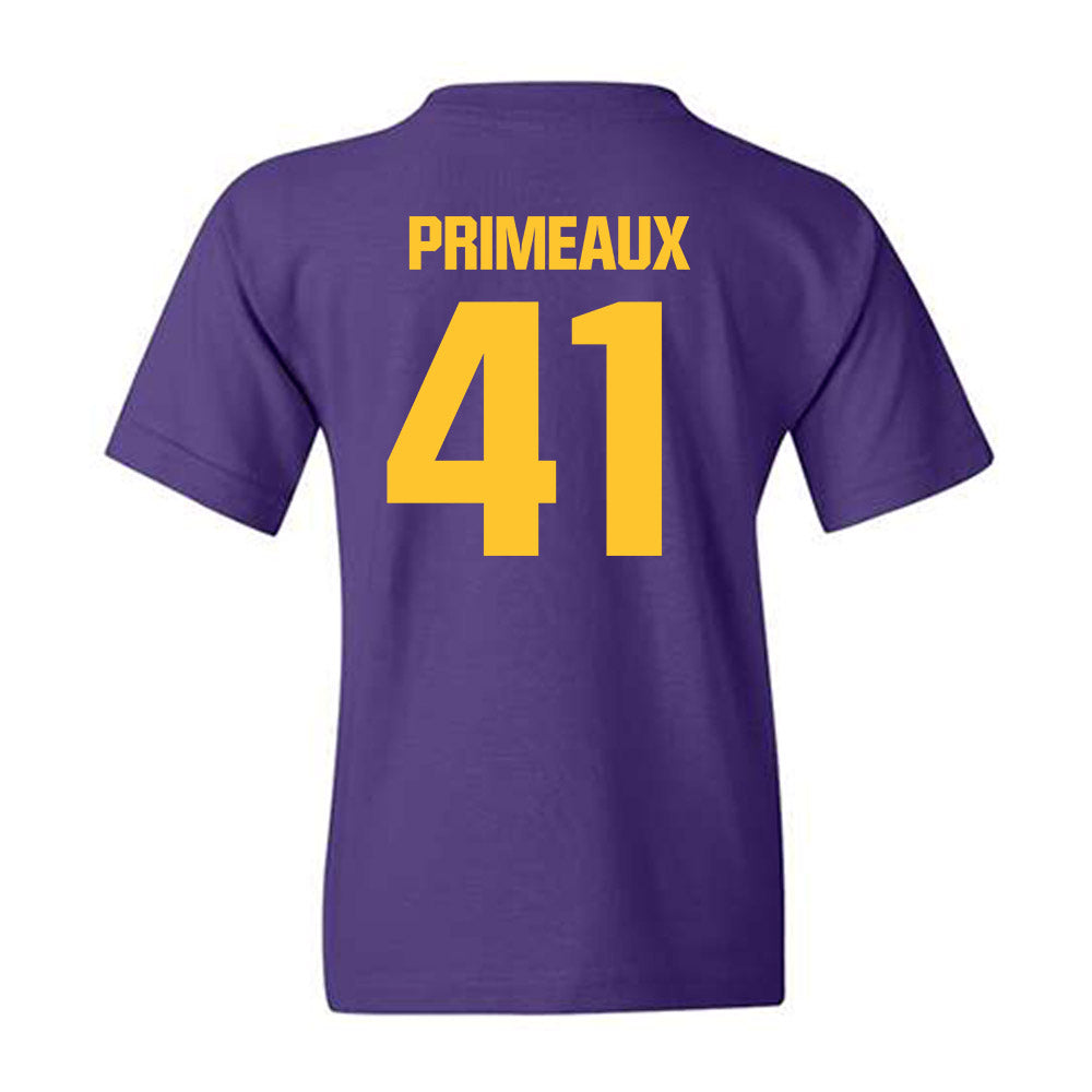 LSU - NCAA Baseball : DJ Primeaux - Classic Shersey Youth T-Shirt-1